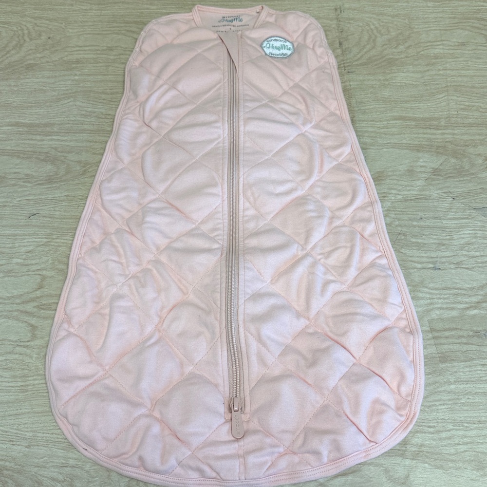 SMOOCH HUG ME GENTLY WEIGHTED BABY SLEEP SACK PINK - S
